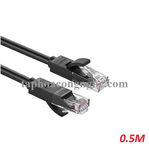 Ugreen 20158 0.5M màu đen cáp mạng cat6 utp gigabit nw102 30020158